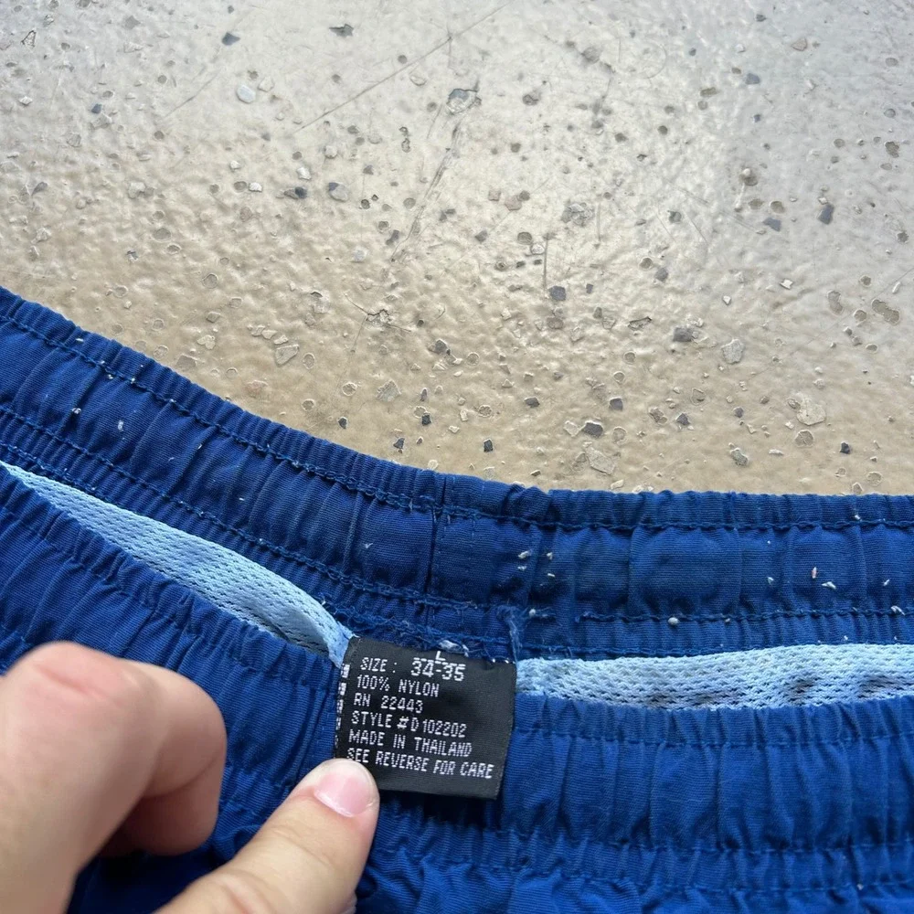 Vintage 90s Quiksilver Blue Nylon Swim Trunks Shorts Mens Large